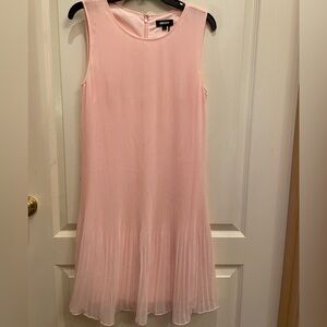 DKNY Soft Pink Pleated Midi Dress